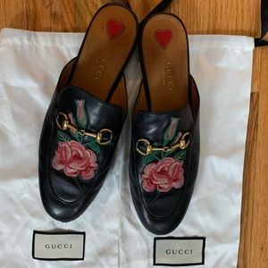 Gucci Rose Princeton Slides 38.5